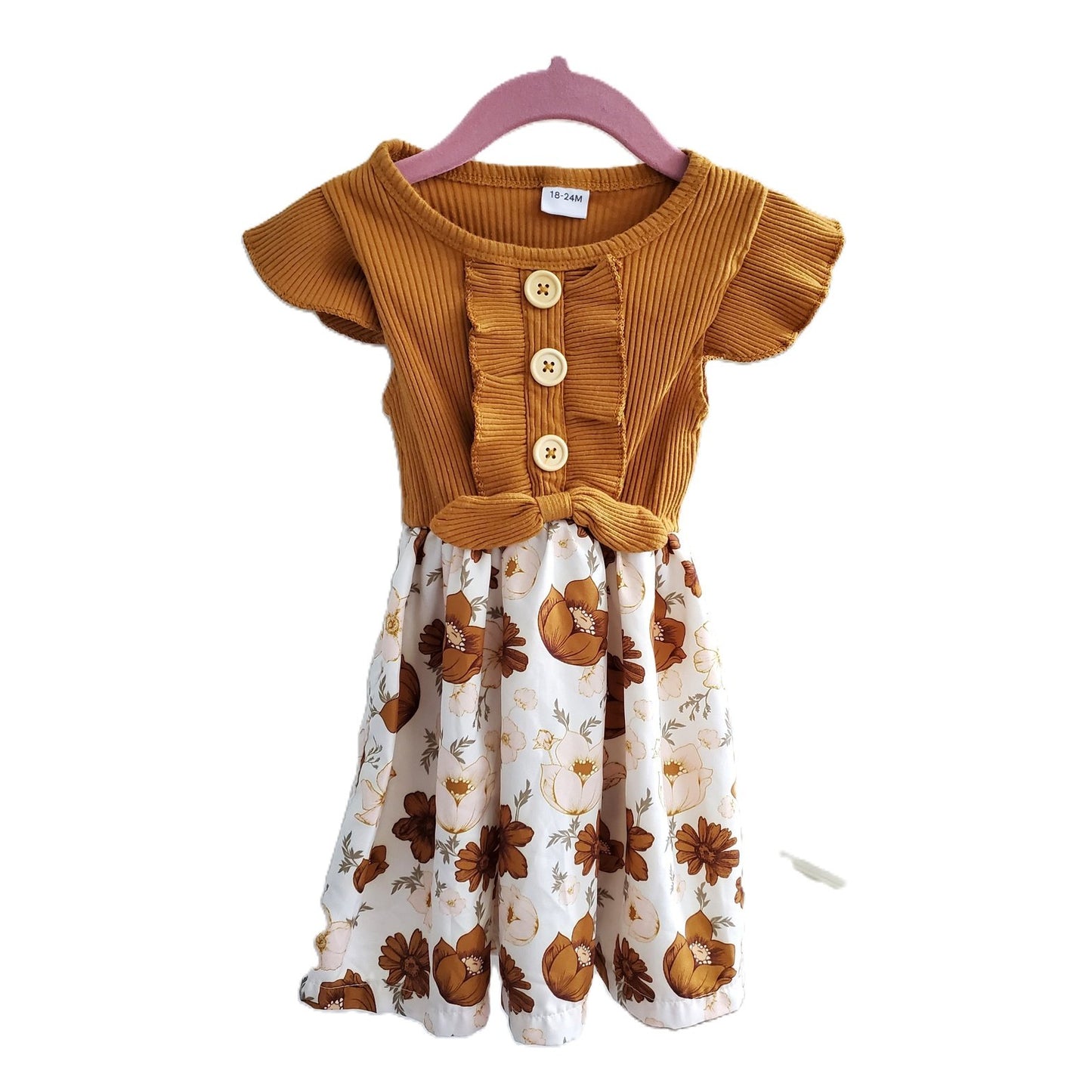 Fall Floral Dress - 2T