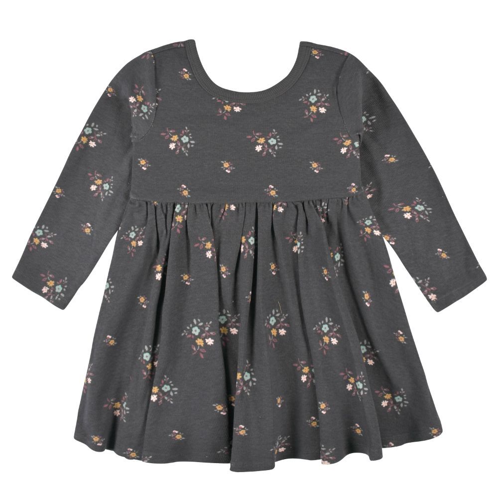 2 Pack Girls Yellow Floral Long Sleeve Dresses