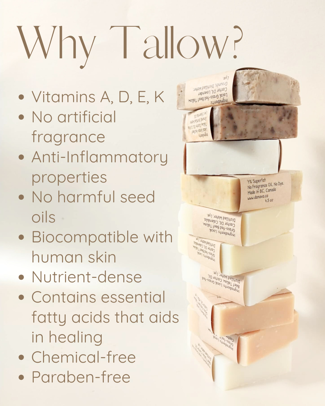 Danava Pure Essentials Tallow Soap