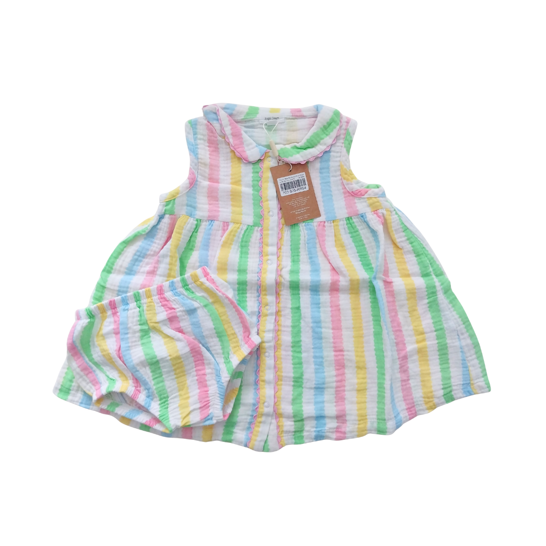 The Jill Striped Dress with Collar