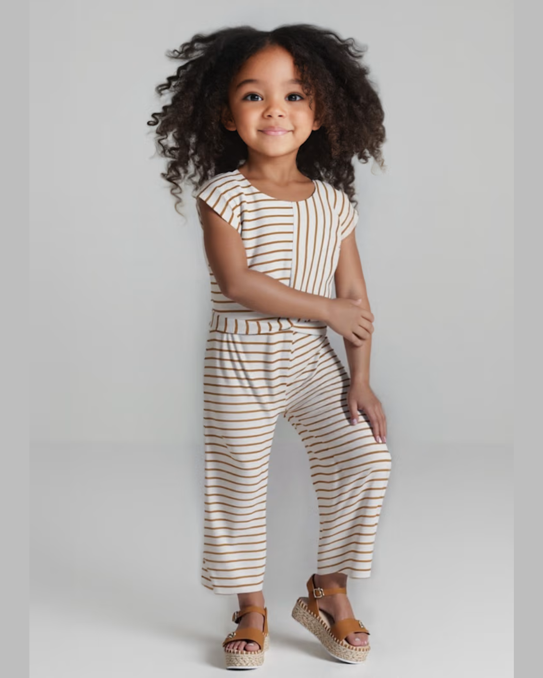 Girl Striped T-Shirt and Pants Set