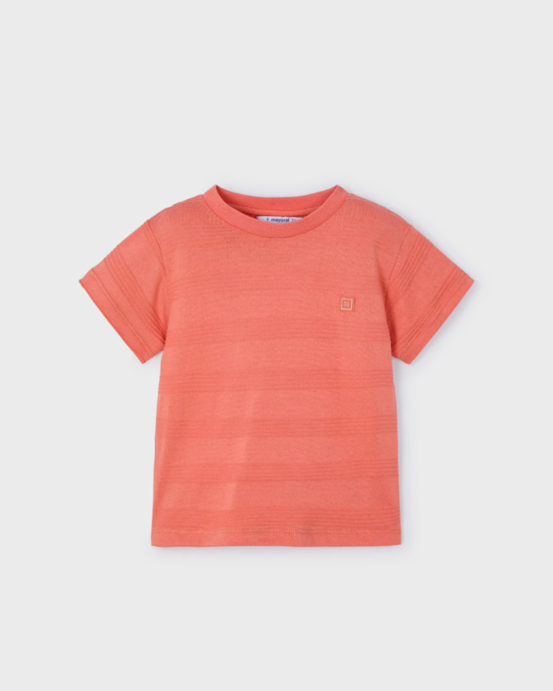 Boy Dark Peach Jacquard T-Shirt