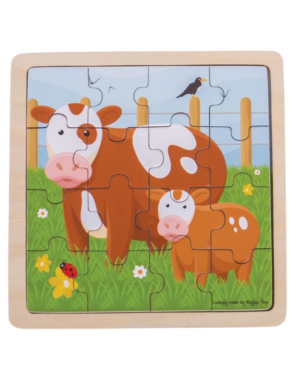 Bigjigs Cow and Calf Puzzle