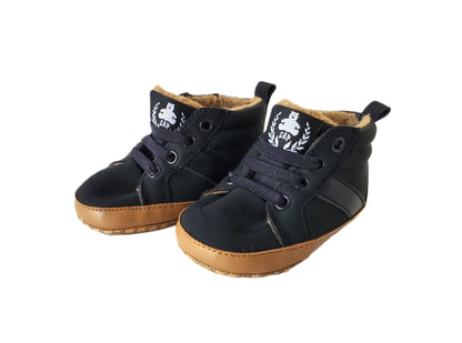 Baby Boy Black Shoes - 6-12m