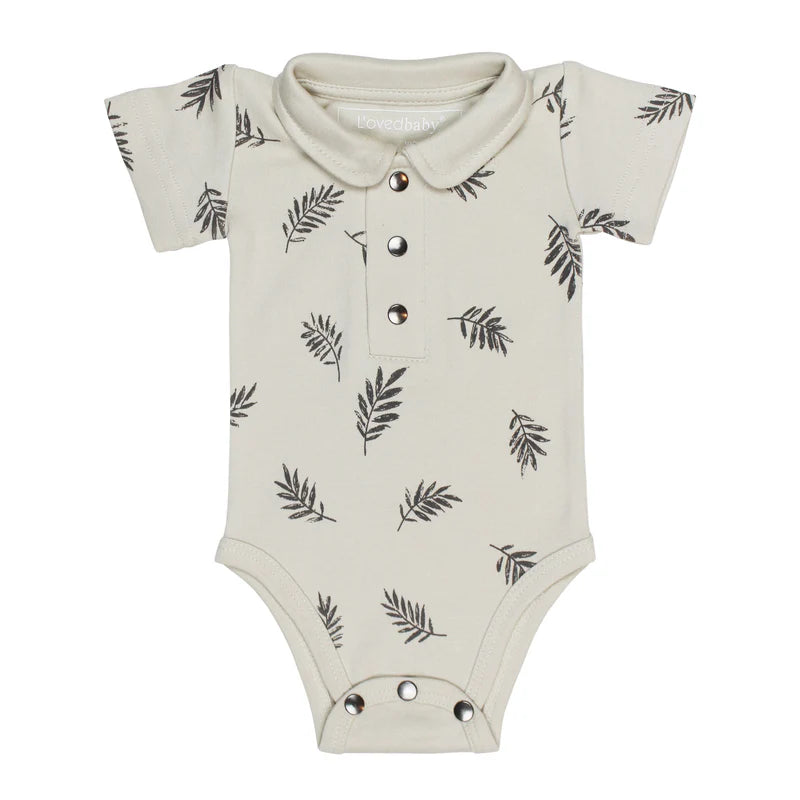 Fern Polo Bodysuit with Seafoam Suspenders Set