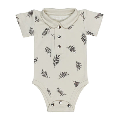Fern Polo Bodysuit with Seafoam Suspenders Set