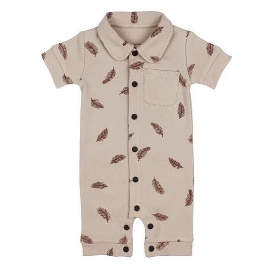 Boy's Oatmeal Feather Coverall