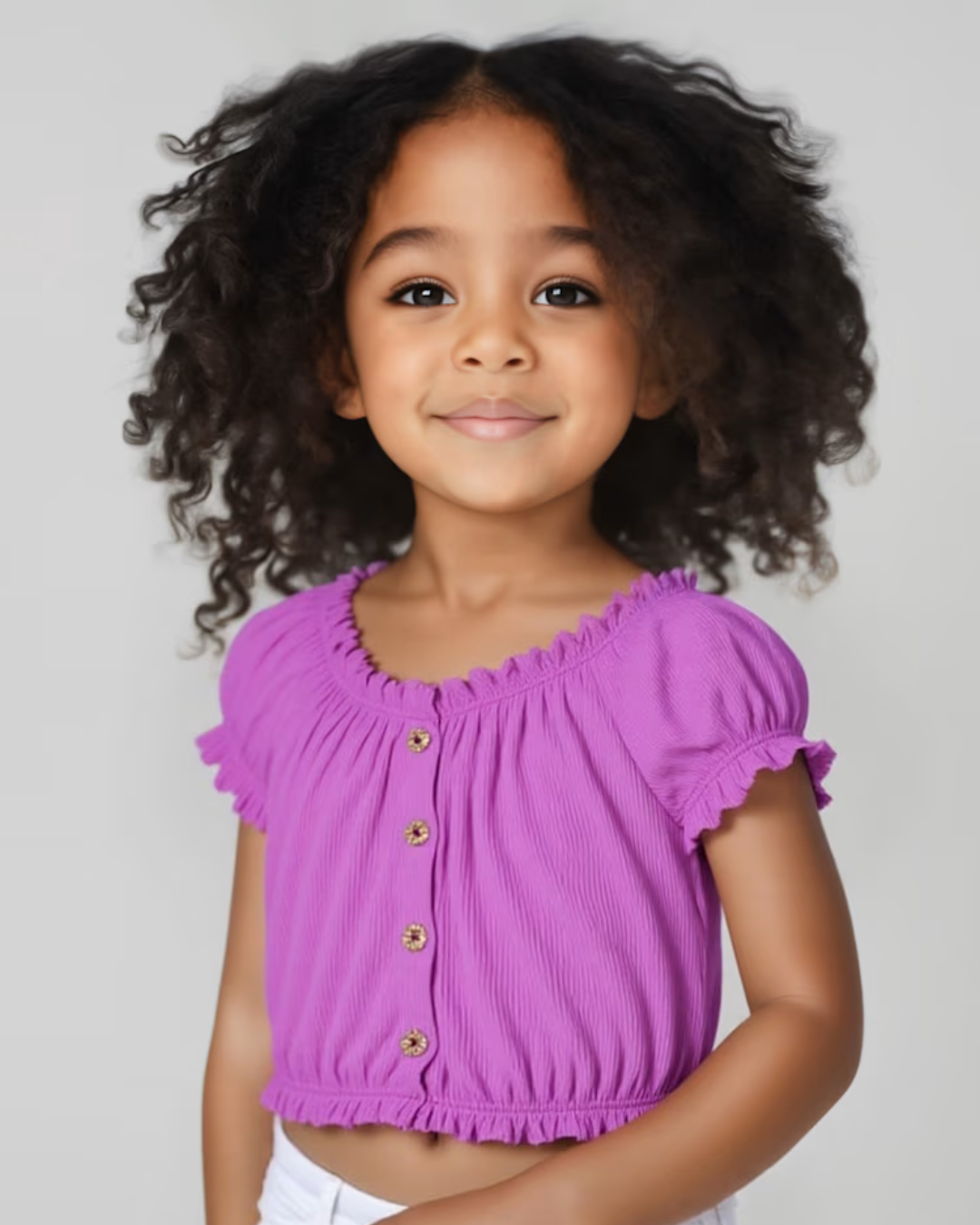 Girl Orchid Ribbed T-Shirt