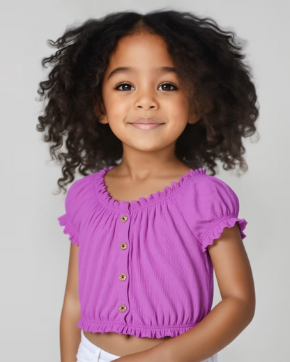 Girl Orchid Ribbed T-Shirt