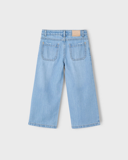Girl Light Denim Wide Leg Jeans