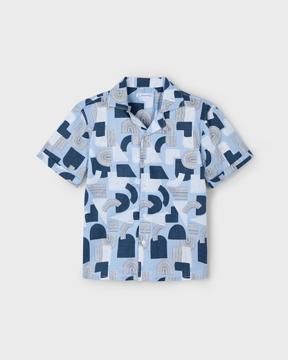 Boy Pearl Casual Printed Shirt