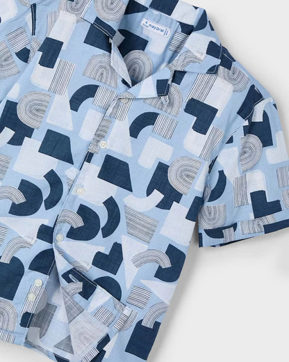 Boy Pearl Casual Printed Shirt