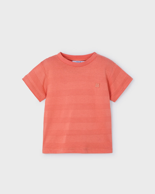 Boy Dark Peach Jacquard T-Shirt